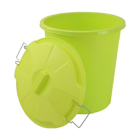 Dustbin &amp; Lid - Green - 50 litre