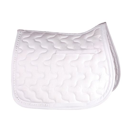HySPEED Diamante Trim Saddle Cloth - White - Cob/Full