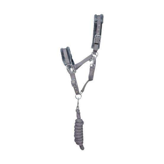 Hy Sport Active Head Collar &amp; Lead Rope - Pencil Point Grey