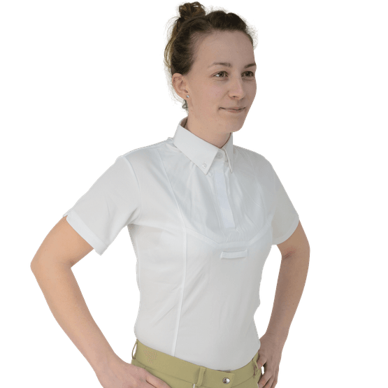 HyFASHION Ladies Tilbury Short Sleeved Tie Shirt - White
