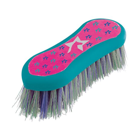 HySHINE Zeddy Dandy Brush - Flamingo Pink/Turquoise - 20 x 8cm