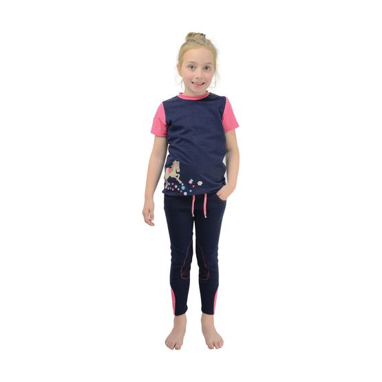 Felicity Flower T-Shirt by Little Rider - Navy/Pink