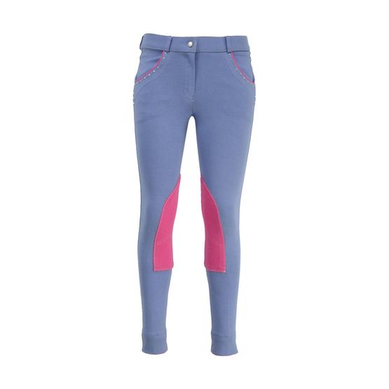 HyPERFORMANCE Darcy Diamante Mizs Jodhpurs - Raspberry Pink/Blueberry Blue