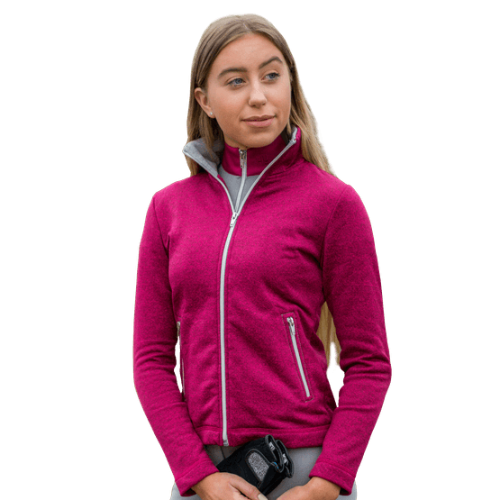 HyFASHION Mizs Arabella Full Zip Fleece - Pink/Dolphin Grey