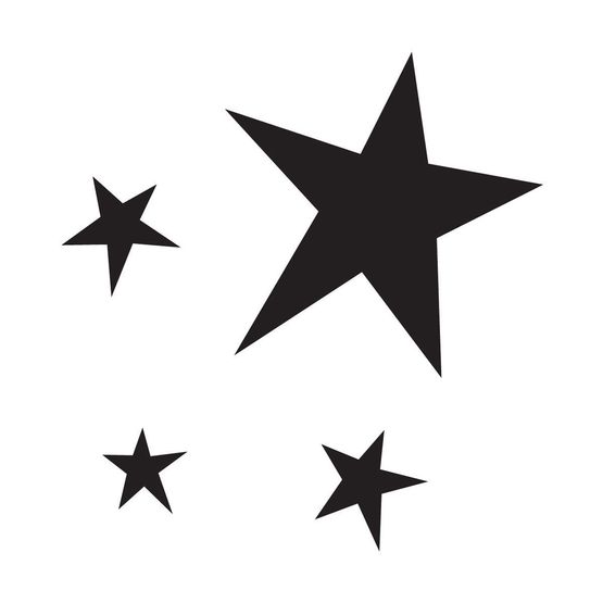 Glamourati Small Stencil Design - Pointy Star Group - 4 Pack