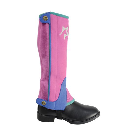 HyLAND Children's Zeddy Three Tone Amara Chaps - Flamingo Pink/Cobalt Blue/Turquoise