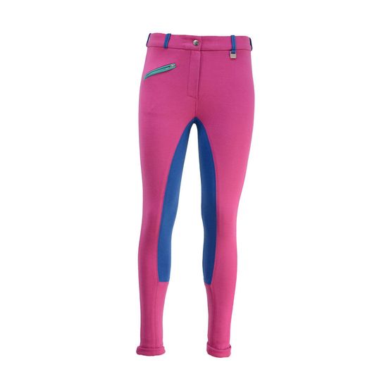 HyPERFORMANCE Zeddy Mizs Jodhpurs - Flamingo Pink/Cobalt Blue/Turquoise