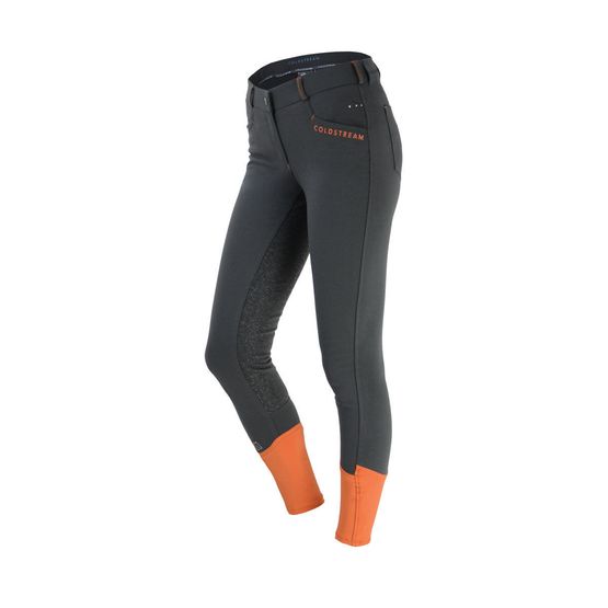 Coldstream Learmouth Ladies Breeches - Clementine Orange/Gargoyle Grey