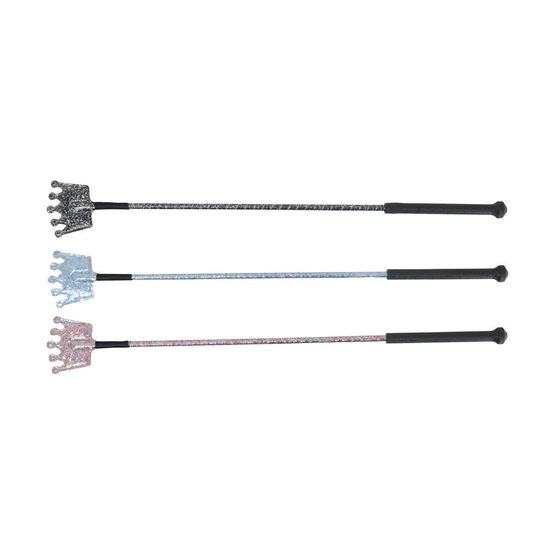 HySCHOOL Glitter Crown Riding Whip - 65cm