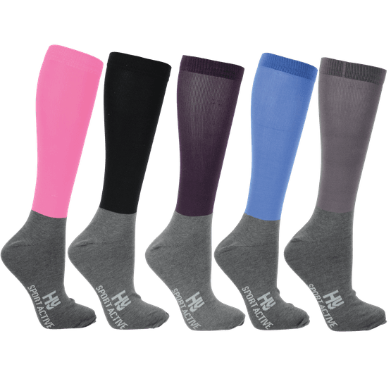 Hy Sport Active Riding Socks (Single Pack) - Adult 4-8