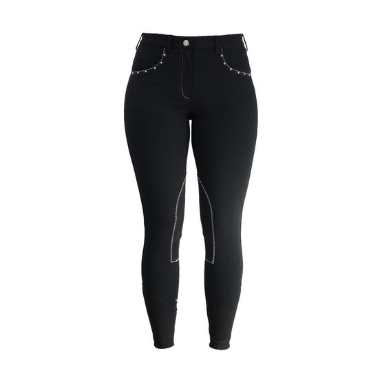 HyPERFORMANCE Diamante Ladies Breeches - Black/Berry