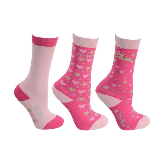 Little Rider Little Show Pony Socks (Pack of 3)  - Cameo Pink - Child 8 -12