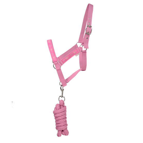 Little Rider Little Show Pony Head Collar and Leadrope - Cameo Pink