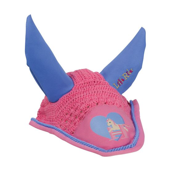 Little Rider Little Show Pony Fly Veil - Cameo Pink/Regatta Blue - Pony/Cob