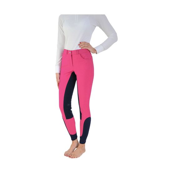 HyPERFORMANCE HyEDITION Full Seat Breeches - Hot Pink/Navy