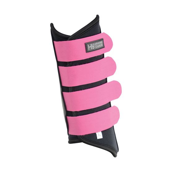 Hy Armoured Guard Neoprene Brushing Boots - Black/Paradise Pink