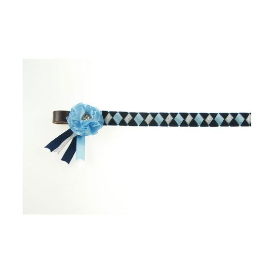 ShowQuest Skipton Brow Band - Navy/Pale Blue/Silver