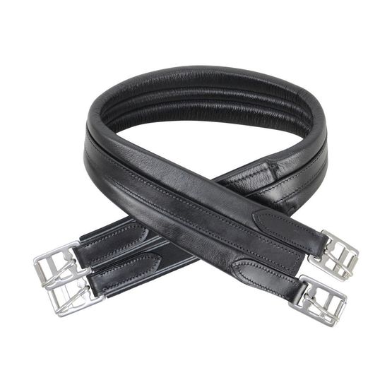 HyCOMFORT Leather Padded Atherstone Girth - Elasticated One End - Black