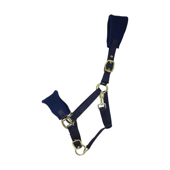 Hy Heart Fleece Head Collar - Navy/Gold