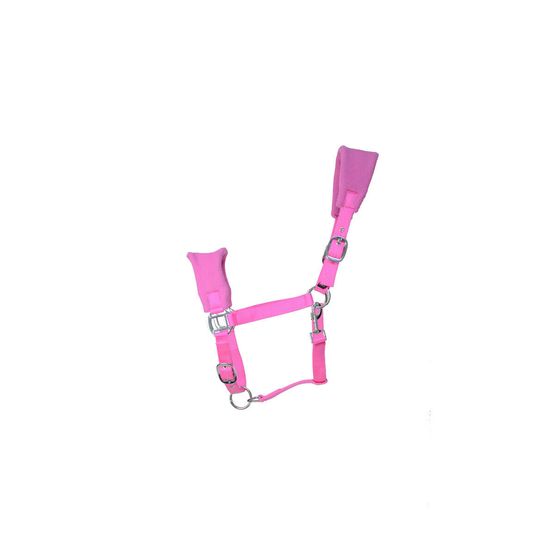 Hy Heart Fleece Head Collar - Pink/Silver