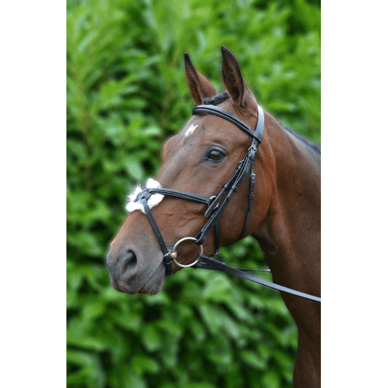 Hy Mexican Bridle with Rubber Grip Reins - Brown