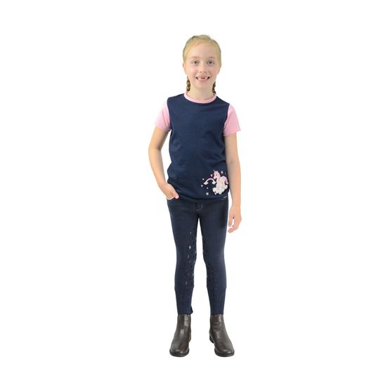 Little Unicorn Breeches by Little Rider - Navy/Candy Pink