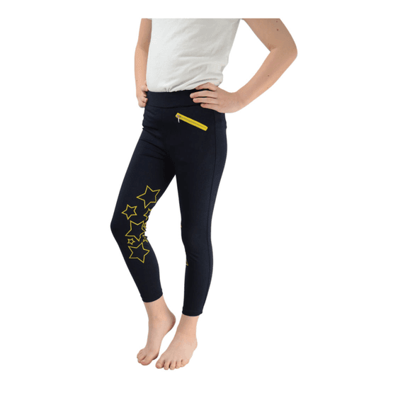 HyPERFORMANCE Stella Children's Riding Tights - Navy/Yellow