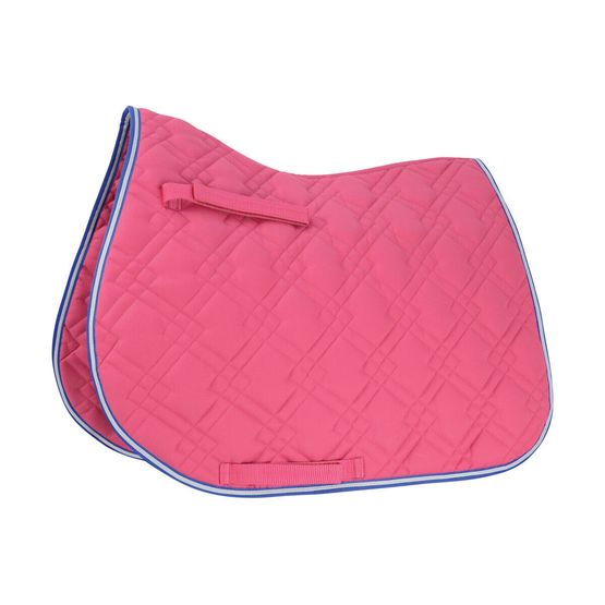 HySPEED Deluxe Pro Saddle Pad - Raspberry/Blue/White