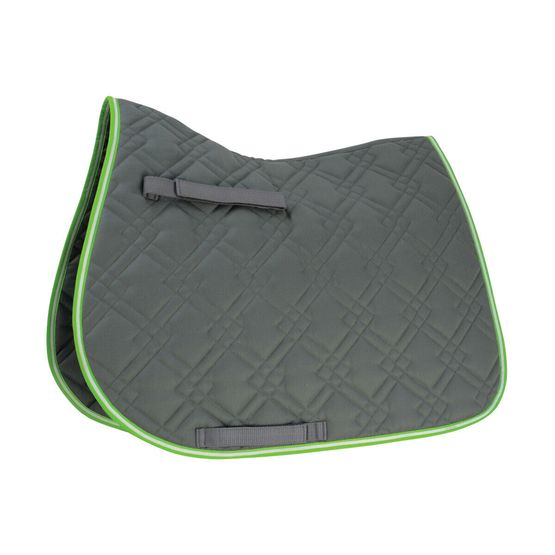 HySPEED Deluxe Pro Saddle Pad - Dark Grey/Lime Green/White