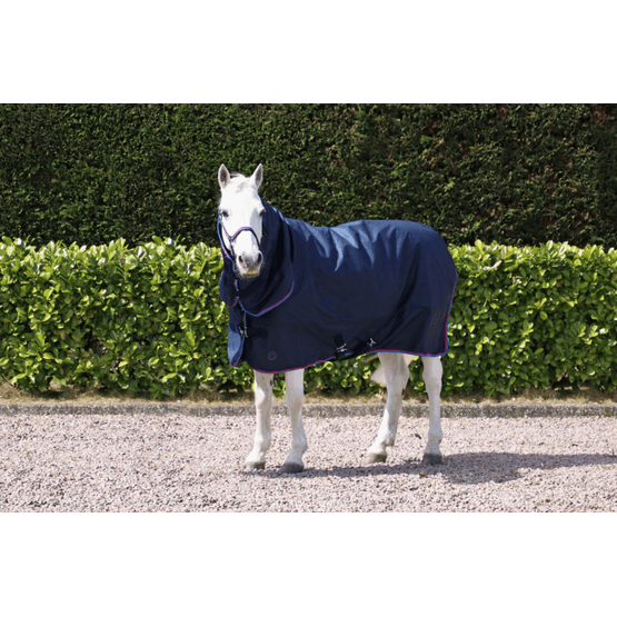 Hy Signature 200g Combi Turnout Rug - Navy/Red/Blue