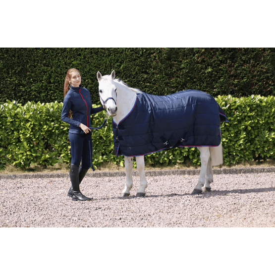 Hy Signature 100g Stable Rug - Navy/Red/Blue