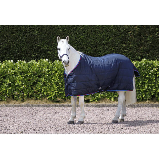 Hy Signature 250g Stable Rug - Navy/Red/Blue