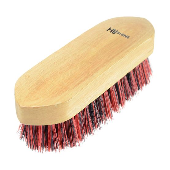 HySHINE Natural Wooden Dandy Brush - Navy/Red