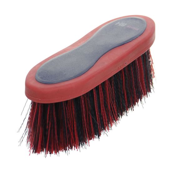 HySHINE Pro Groom Long Bristle Dandy Brush - Navy/Red - 20.5 x 6.2cm