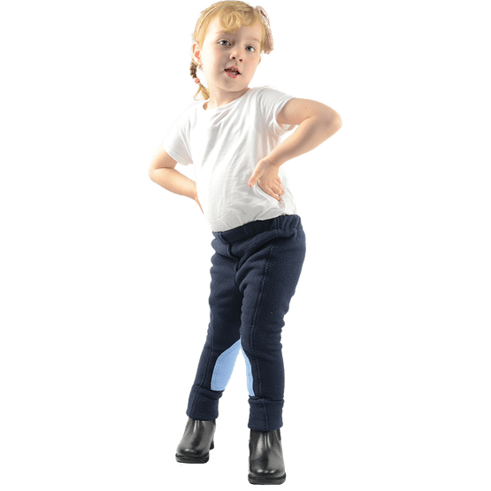 HyPERFORMANCE Fleece Tots Child's Jodhpurs - Navy/Sky Blue