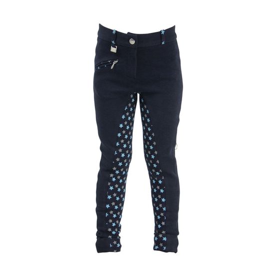 HyPERFORMANCE Rust Star Children's Riding Jodhpurs - Blackberry/Rust Stars