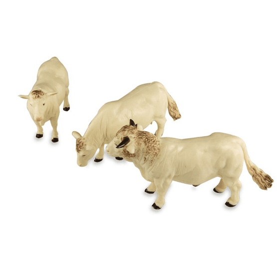 Britains Charlais Cattle Replica Toys - Set of 3