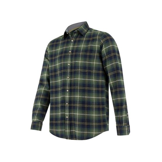 Hoggs Pitmedden Flannel Green Check Shirt