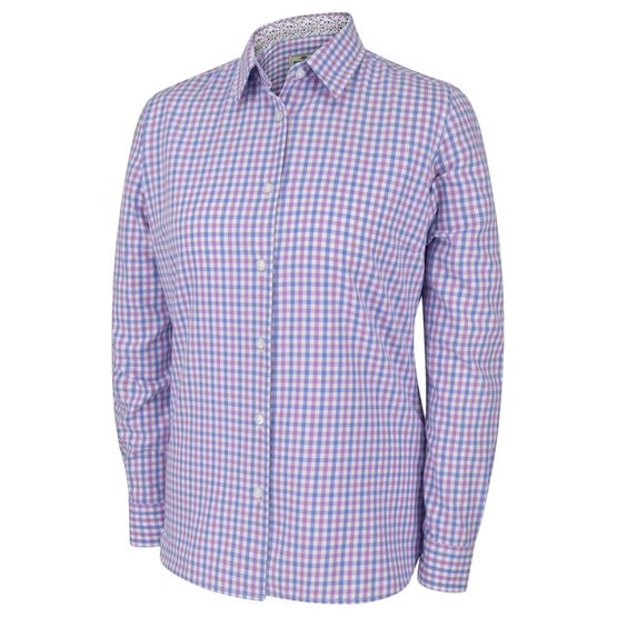 Hoggs Becky II Ladies Cotton Shirt - Pink/Blue Check