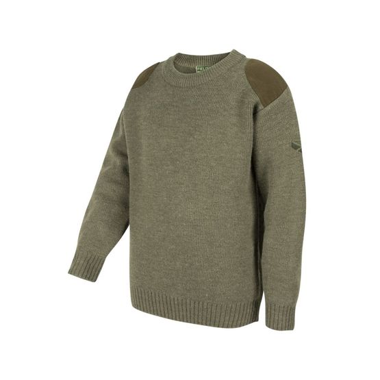 Hoggs Melrose Junior Soft Marled Green Hunting Pullover