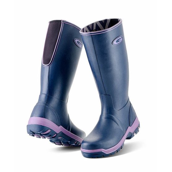 Grubs Rainline Wellington Boots - Aubergine