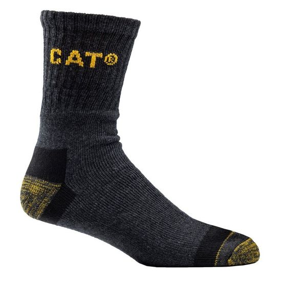Caterpillar Premium Work Sock 3 Pair Pack in Charcoal