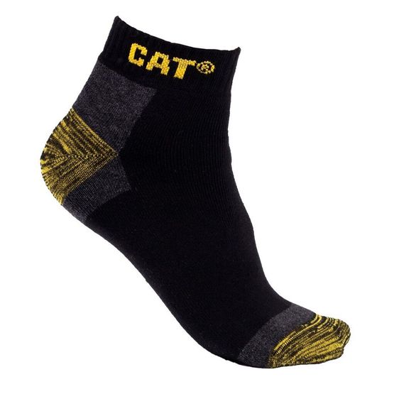 Caterpillar Premium Work Trainer Socks 3 Pair Pack in Black