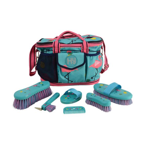 Hy Flamingo Grooming Bag - Teal/Provence Blue - One Size