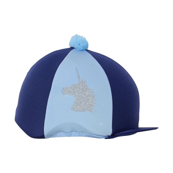 Unicorn Glitter Hat Cover by Little Rider - Navy/Light Blue - One Size