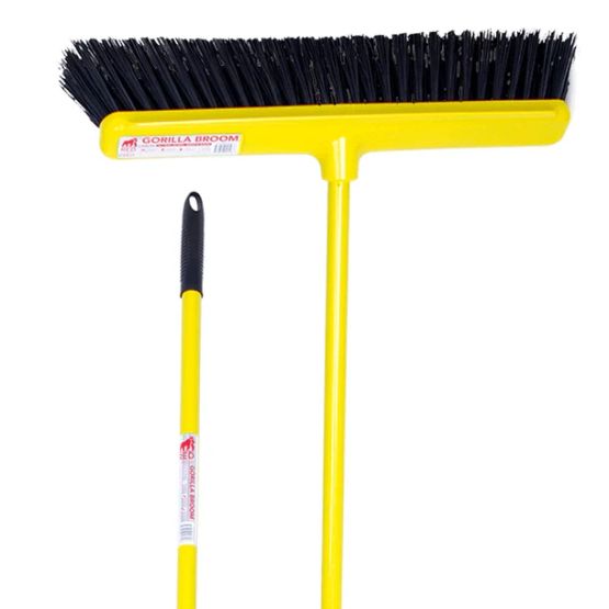 Red Gorilla Wide-Brush Broom With Scraper Blade - 50cm