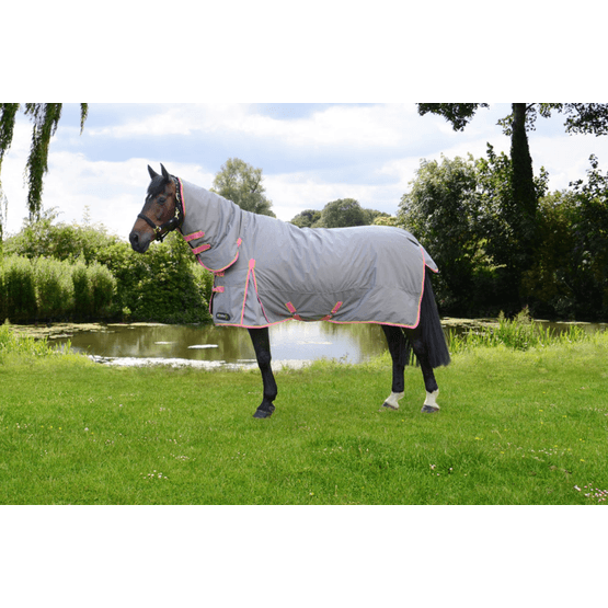StormX Original 300 Combi Turnout Rug - Grey/Pink/Yellow