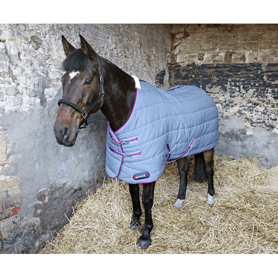 DefenceX System 300 Stable Rug - Grey/Berry/Cool Blue
