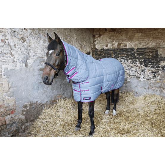 DefenceX System 300 Combi Stable Rug - Grey/Berry/Cool Blue