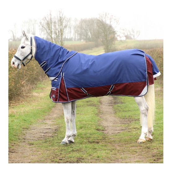 DefenceX System 450 Turnout Rug  3 in 1 -  Navy/Damson Red